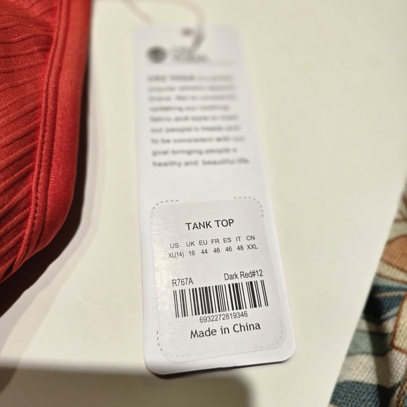 CRZ YOGA Red Muscle Tee - Picture 3 of 4